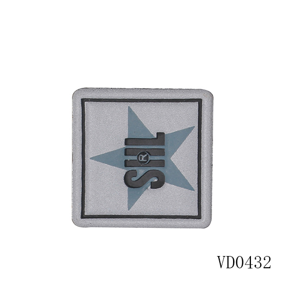 reflective material pressed badge