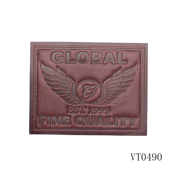 custom embossed leather patch