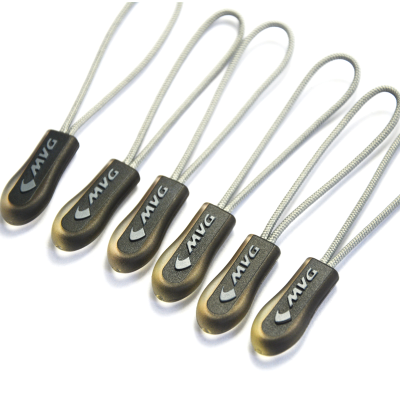 double color plastic injection string zip pull