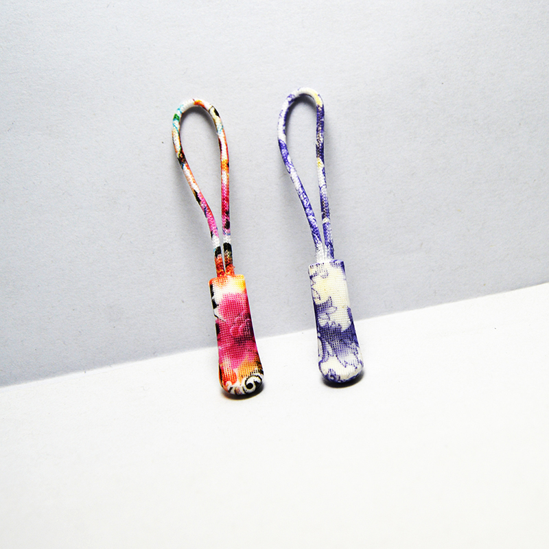 multicolor plastic string zip pull tab