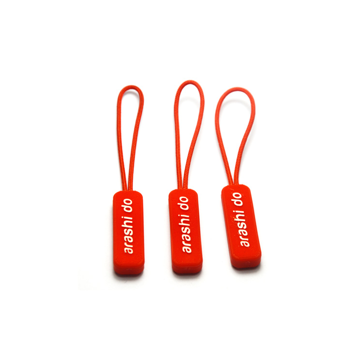 custom apparel  plastic zipper pull tabs