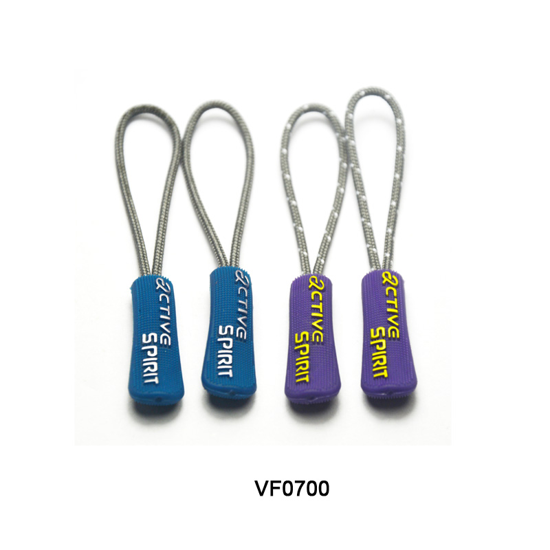 bag cord pull tab with printed  logo