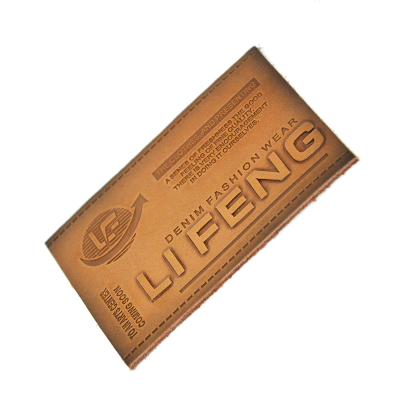 high class pressed pu leather patch