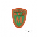 soft rubber pvc clothing badge